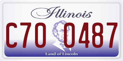 IL license plate C700487