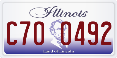 IL license plate C700492