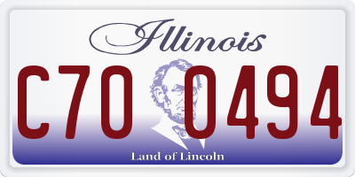 IL license plate C700494