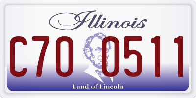 IL license plate C700511