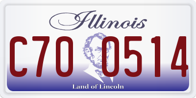 IL license plate C700514