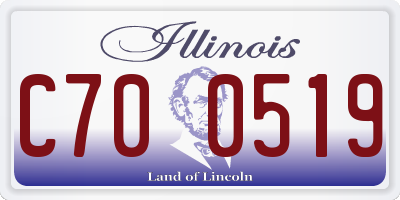 IL license plate C700519