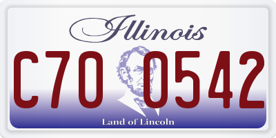 IL license plate C700542