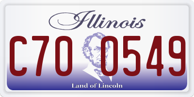 IL license plate C700549