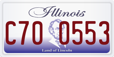 IL license plate C700553