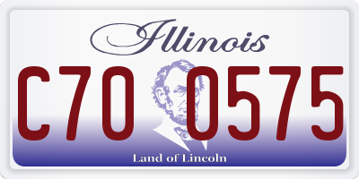 IL license plate C700575