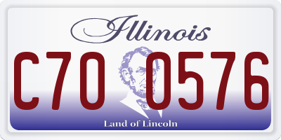 IL license plate C700576