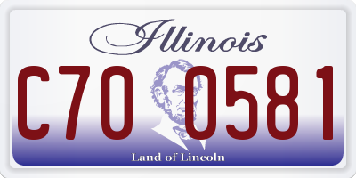 IL license plate C700581