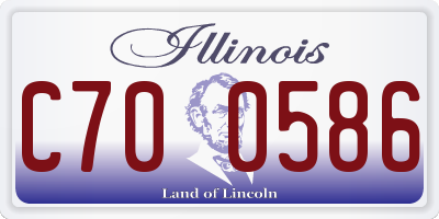 IL license plate C700586