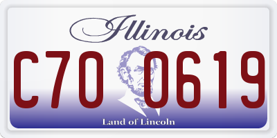 IL license plate C700619