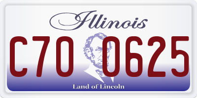 IL license plate C700625