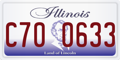 IL license plate C700633