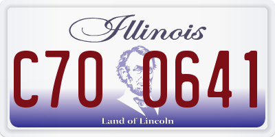 IL license plate C700641