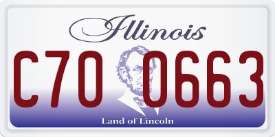 IL license plate C700663