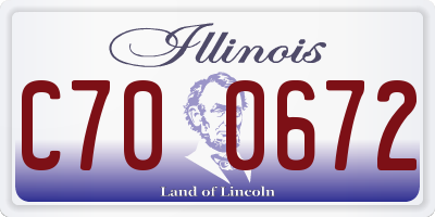 IL license plate C700672