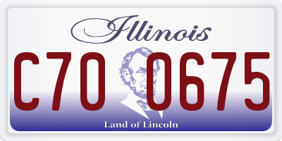 IL license plate C700675