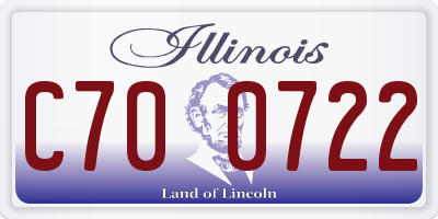 IL license plate C700722