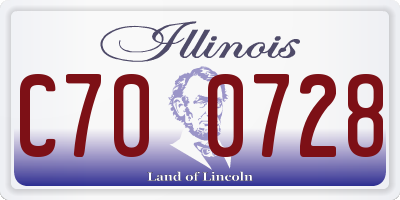 IL license plate C700728