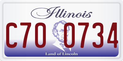 IL license plate C700734