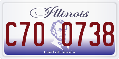 IL license plate C700738