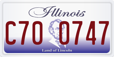 IL license plate C700747