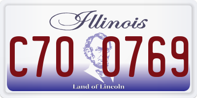 IL license plate C700769