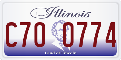 IL license plate C700774