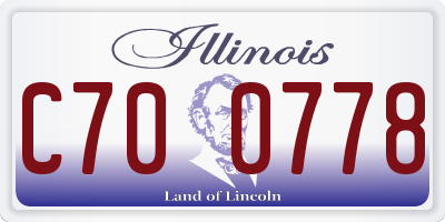 IL license plate C700778
