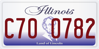 IL license plate C700782