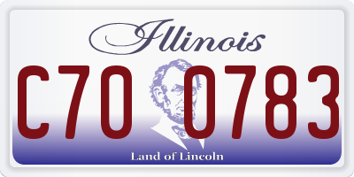 IL license plate C700783