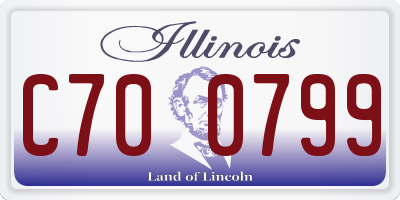 IL license plate C700799