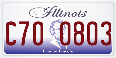 IL license plate C700803