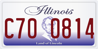 IL license plate C700814