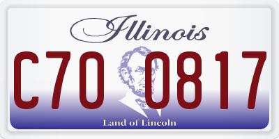 IL license plate C700817