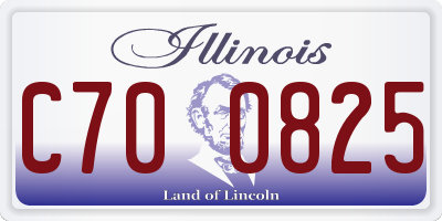 IL license plate C700825