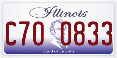 IL license plate C700833