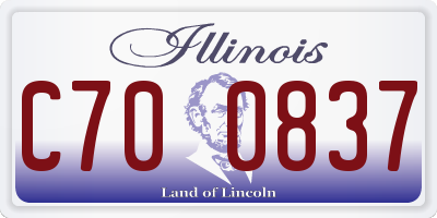 IL license plate C700837