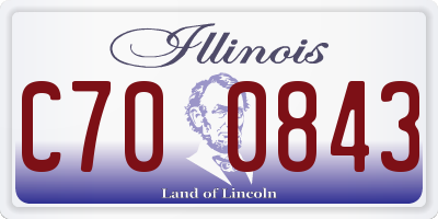 IL license plate C700843