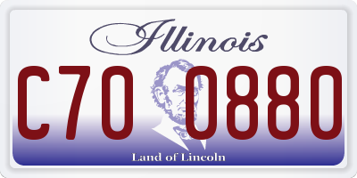 IL license plate C700880