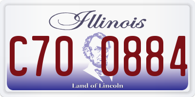 IL license plate C700884