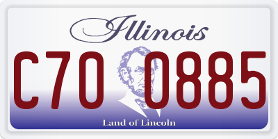 IL license plate C700885