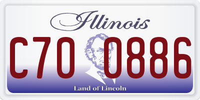 IL license plate C700886