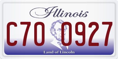 IL license plate C700927
