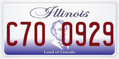 IL license plate C700929