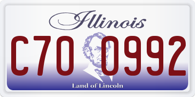 IL license plate C700992