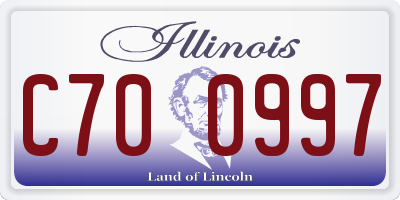 IL license plate C700997