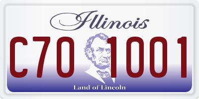 IL license plate C701001