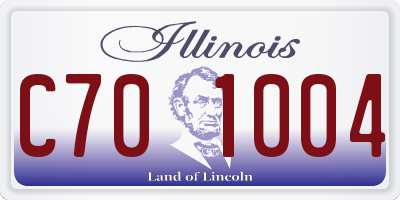 IL license plate C701004
