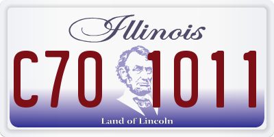 IL license plate C701011