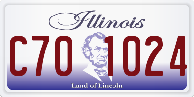 IL license plate C701024